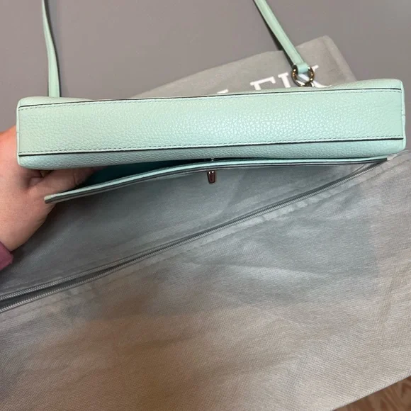 Coach Light Green Leather Crossbody Bag - Picture 5 of 8